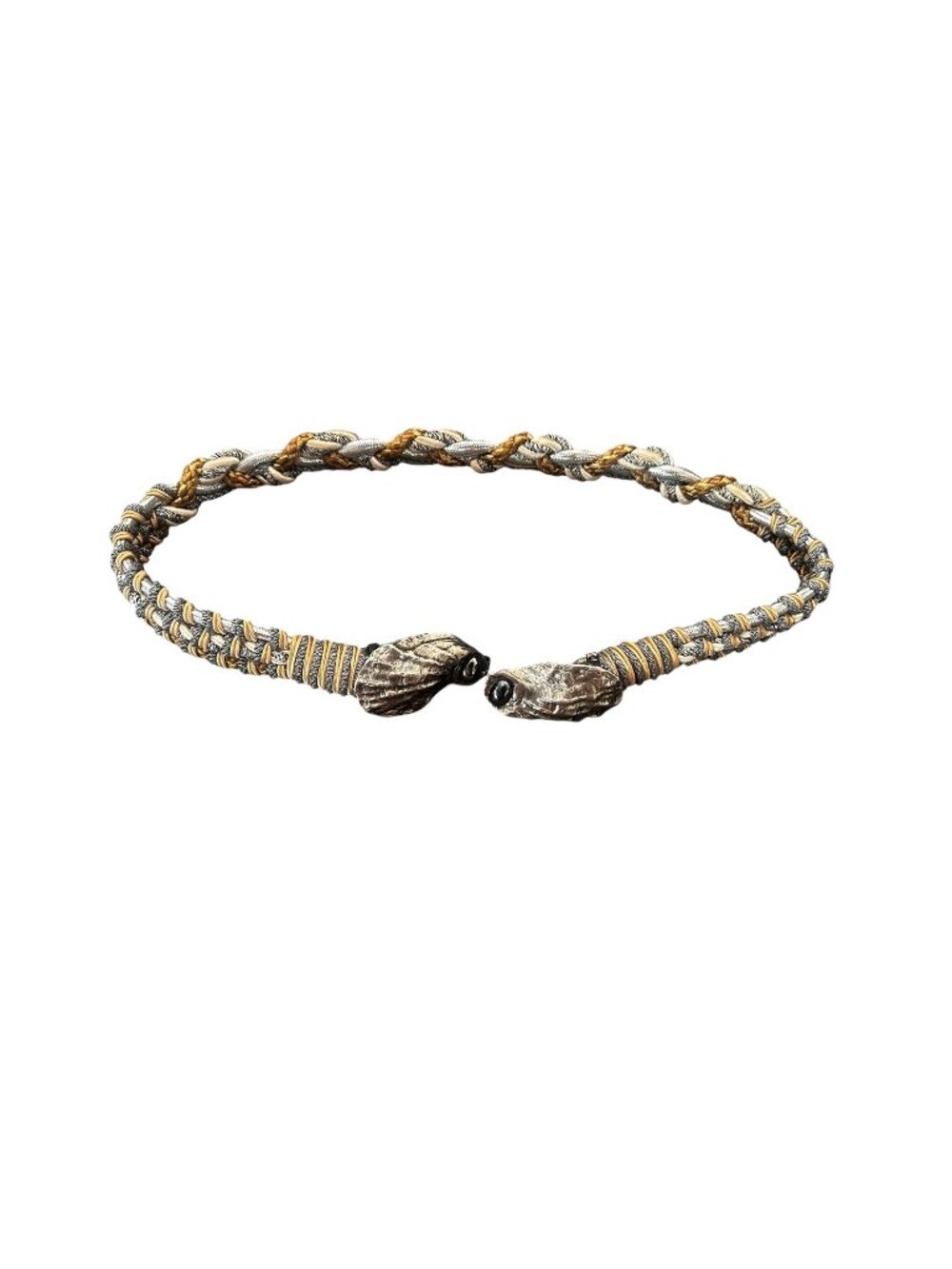 Vintage Metallic Braided Shells Waist Belt Women XS Gold Silver Mermaid Festival